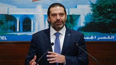 Image: Lebanon's Prime Minister Saad al-Hariri speaks during a news confere