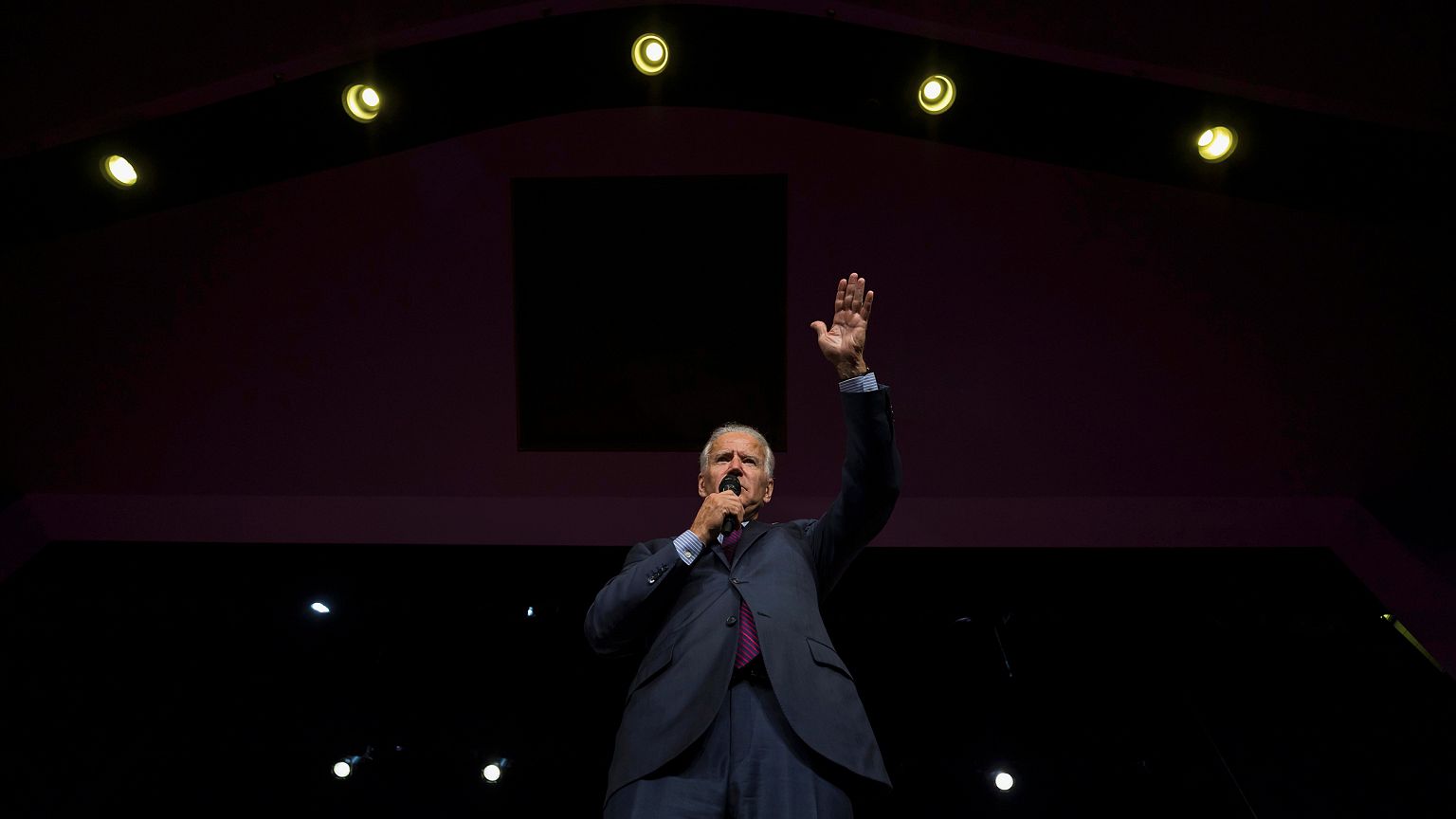 Image: Democratic presidential candidate and former Vice President Joe Bide