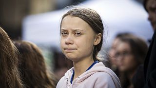 Image: Swedish climate activist, Greta Thunberg, attends a climate rally, i