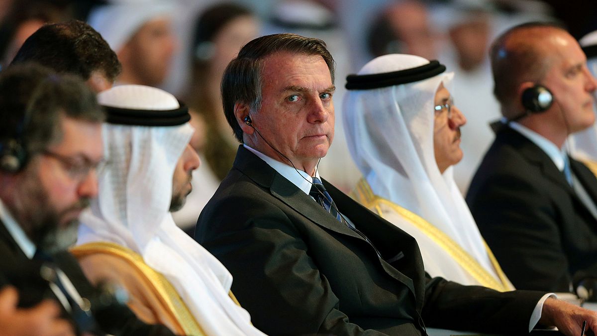 Image: Brazilian President Jair Bolsonaro attends the UAE-Brazil Business F