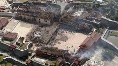 Image: JAPAN-FIRE-HERITAGE-OKINAWA-SHURI-CASTLE