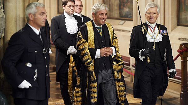 Image: John Bercow walks with another parliamentary official, Gentleman Ush Image: John Bercow walks with another parliamentary official, Gentleman Ush