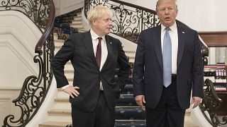 Image: Prime Minister Boris Johnson meeting President Donald Trump in Biarr