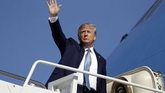 Image: President Donald Trump boards Air Force One on Oct. 23, 2019, at And