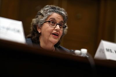 U.S. Federal Election Commission Commissioner Ellen Weintraub testifies on Capitol Hill in Washington, on May 22, 2019.