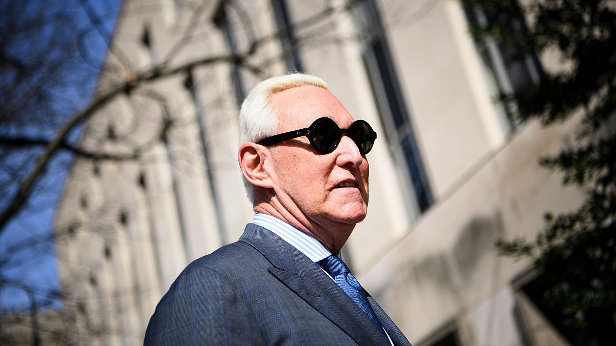 Image: Roger Stone arrives at District Court in Washington on Feb. 21, 2019