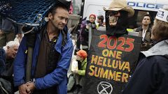 Image: Climate protesters block Millbank in central London