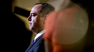 Image: Rep. Adam Schiff speaks to reporters at the Capitol on Nov. 4, 2019.