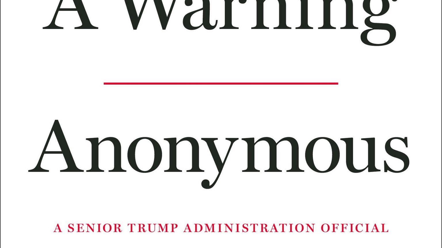 Image: Cover of 'A Warning'