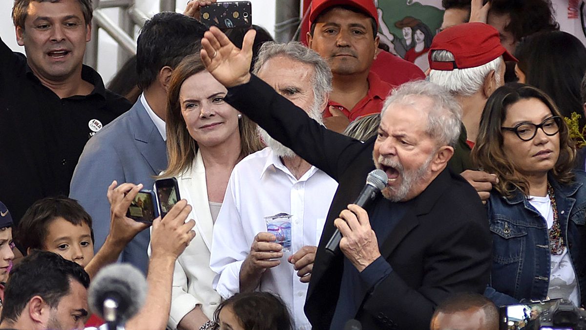 Image: FILE: Former President Of Brazil 'Lula' Da Silva Is Released From Pr