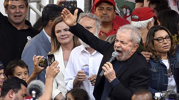 Image: FILE: Former President Of Brazil 'Lula' Da Silva Is Released From Pr Image: FILE: Former President Of Brazil 'Lula' Da Silva Is Released From Pr
