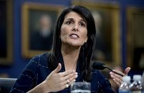 Image: U.S. Ambassador to the United Nations Nikki Haley speaks on Capitol 