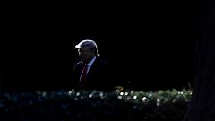 Image: President Donald Trump walks from the Oval Office on Nov. 1, 2019.