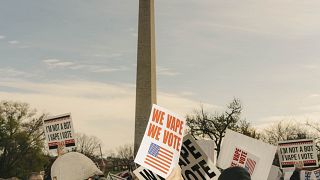 A pro-vaping rally on the National Mall in Washington on Nov. 9, 2019.