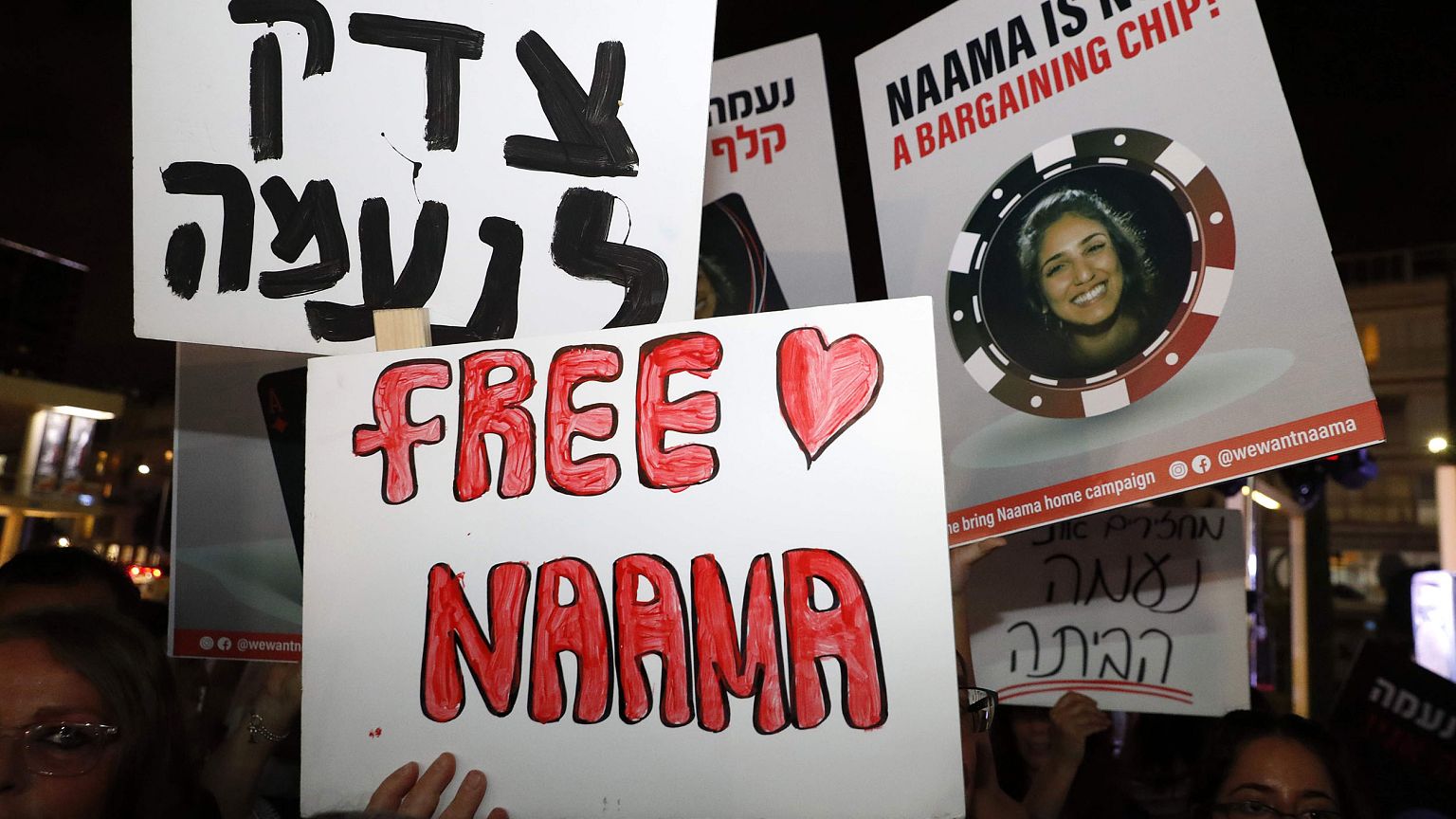 Image: Israelis demonstrate in Tel Aviv in support of Naama Issachar
