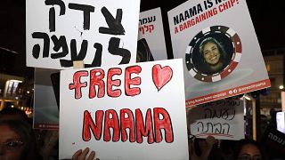 Image: Israelis demonstrate in Tel Aviv in support of Naama Issachar