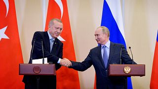 Image: Turkish President Tayyip Erdogan and Russian President Vladimir Puti