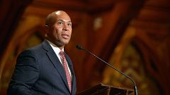 Image: Massachusetts Governor Deval Patrick attends the W.E.B. Du Bois Meda