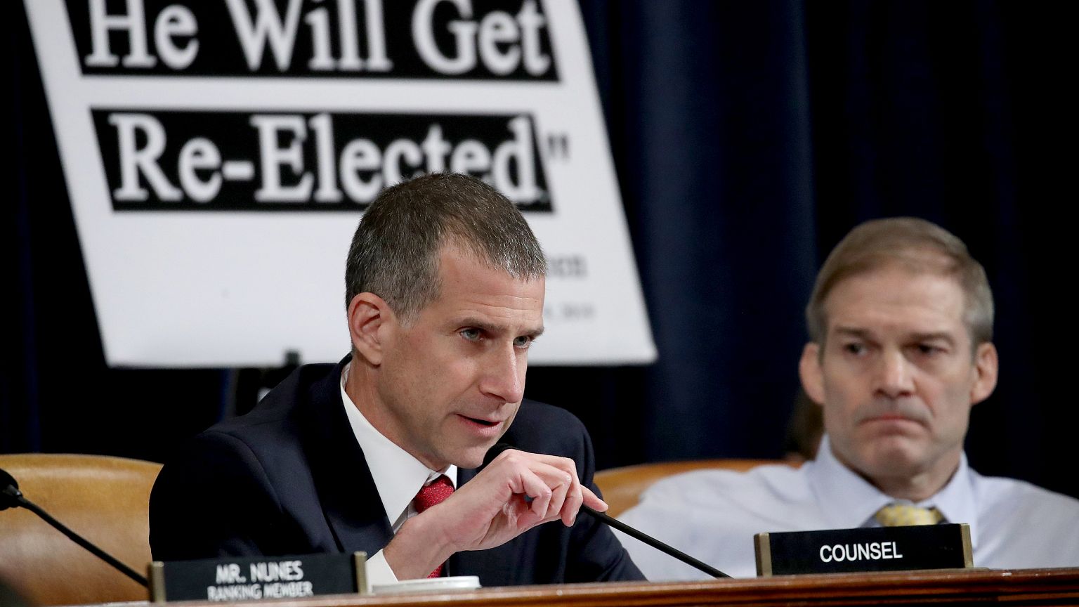 Image: Minority counsel Steve Castor speaks at an impeachment hearing with 