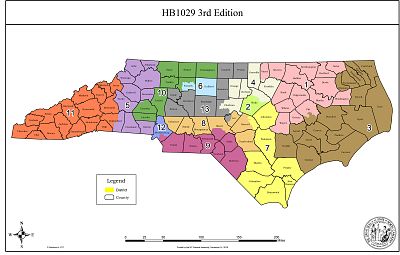 New Congressional map passed by North Carolina\'s legislature.