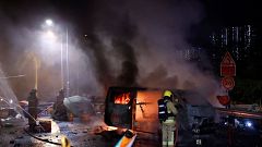 Image: Protesters block Tolo Highway outside Chinese University campus in H