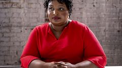 Image: Stacey Abrams at the Elevator Factory in Atlanta on Feb. 26, 2019.
