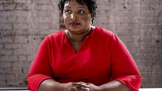Image: Stacey Abrams at the Elevator Factory in Atlanta on Feb. 26, 2019.