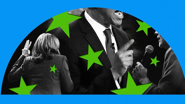 Image: Ten candidates took the stage in a Democratic presidential debate ho Image: Ten candidates took the stage in a Democratic presidential debate ho