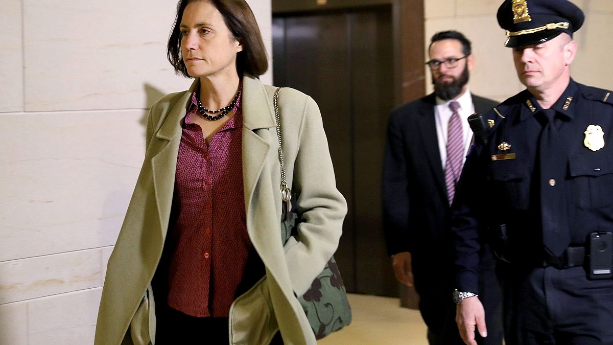 Image: Fiona Hill arrives to testify in Trump impeachment inquiry on Capito