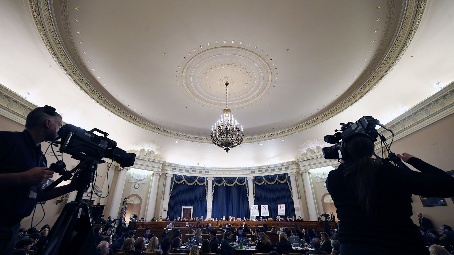 Image: U.S. President Trump impeachment inquiry hearing in Washington