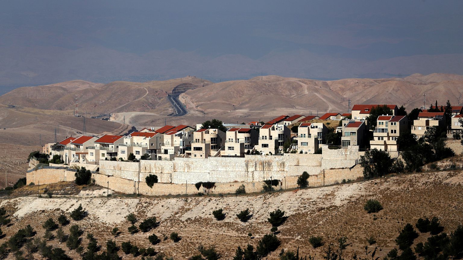The Israeli settlement of Maale Adumim in the West Bank is appealing to man