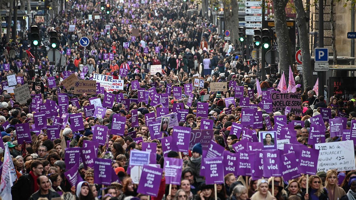 Image: Paris domestic violence protest