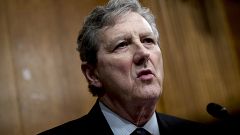 Image: Sen. John Kennedy, R-La., speaks at a hearing with the Senate Judici