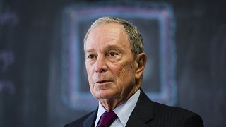 Michael Bloomberg speaks the media at The Bridge Way School in Philadelphia