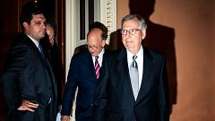 Image: Senate Majority Leader Mitch McConnell leaves a Republican policy lu