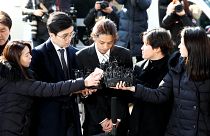 Image: Jung Joon-young arrives at the Seoul Metropolitan Police Agency in S