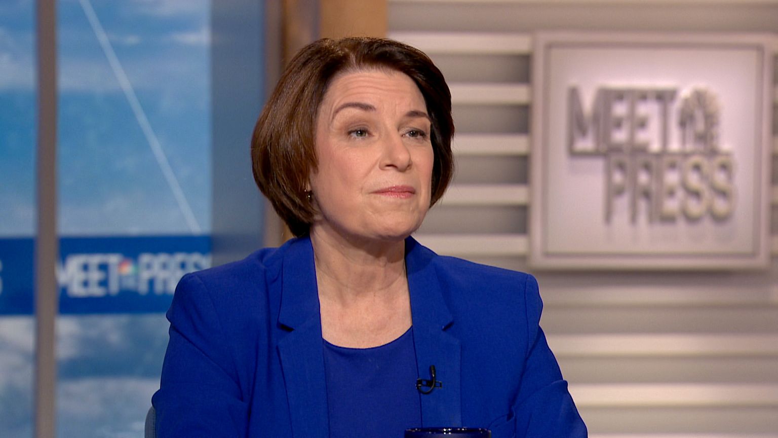Image: Sen. Amy Klobuchar appears on "Meet The Press" on Dec. 1, 2019.