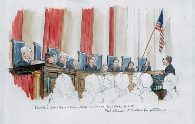 Paul Clement argues for gun owners at the Supreme Court on Dec. 2, 2019.
