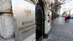 Image: The Russian Embassy in Berlin after Germany expelled two Russian dip