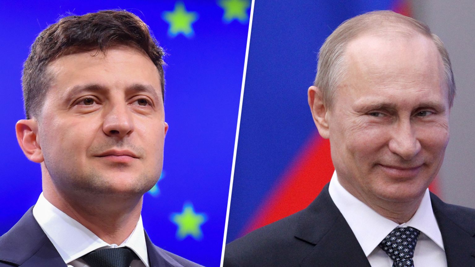 Image: Volodymyr Zelensky, Vladimir Putin