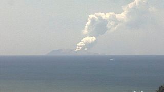 Image: Smoke bellows from Whakaari, also known as White Island, volcano as 