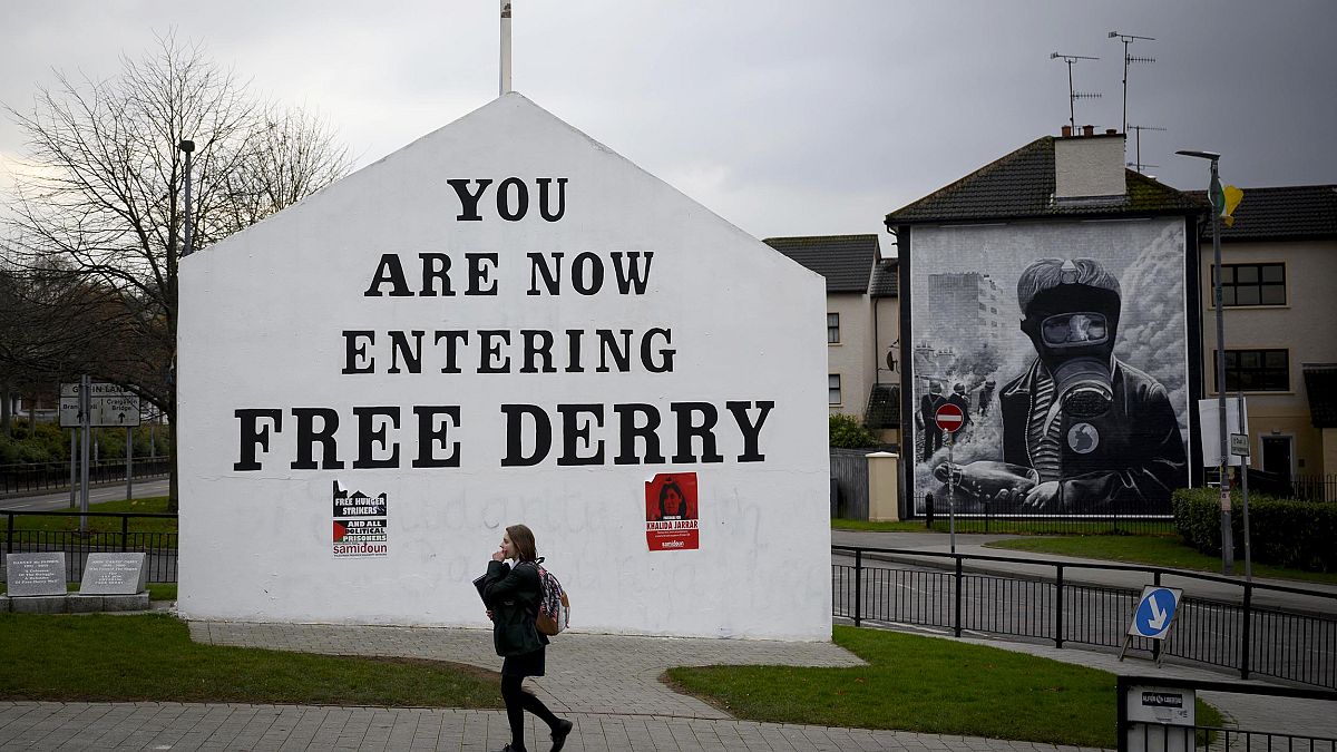 Image: Free Derry corner in the catholic Bogside area of Derry.
