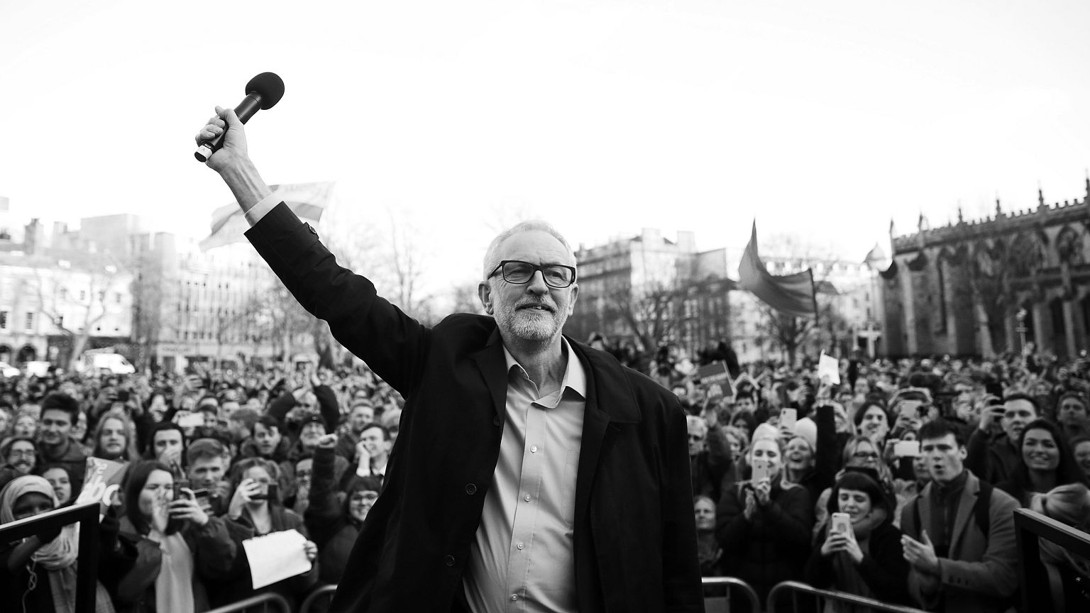 Image: Labour's Jeremy Corbyn during a rally in Bristol on Monday