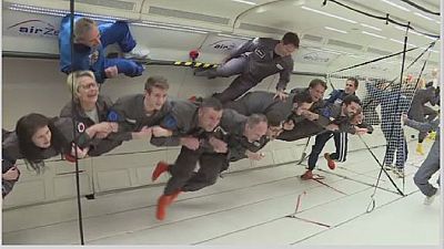 French astronaut, Thomas Pesquet preparing for "zero gravity" flight