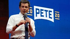 Image: FILE PHOTO: Democratic presidential candidate Pete Buttigieg speaks 