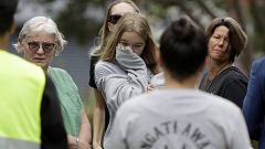 Image: White Island mourners