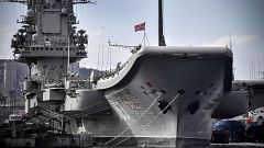 Image: Russian aircraft carrier Admiral Kuznetsov tied up at a Rosatomflot 