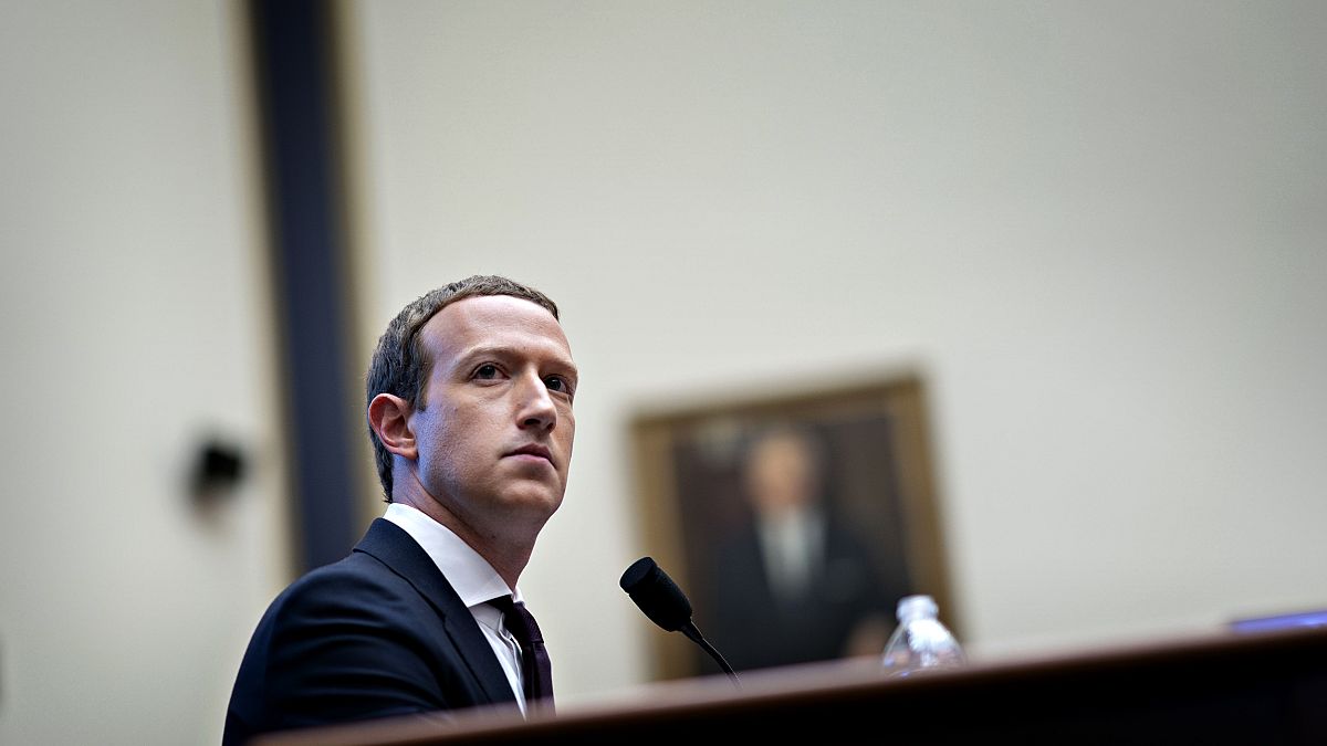Image: Mark Zuckerberg testifies during a House Financial Services Committe