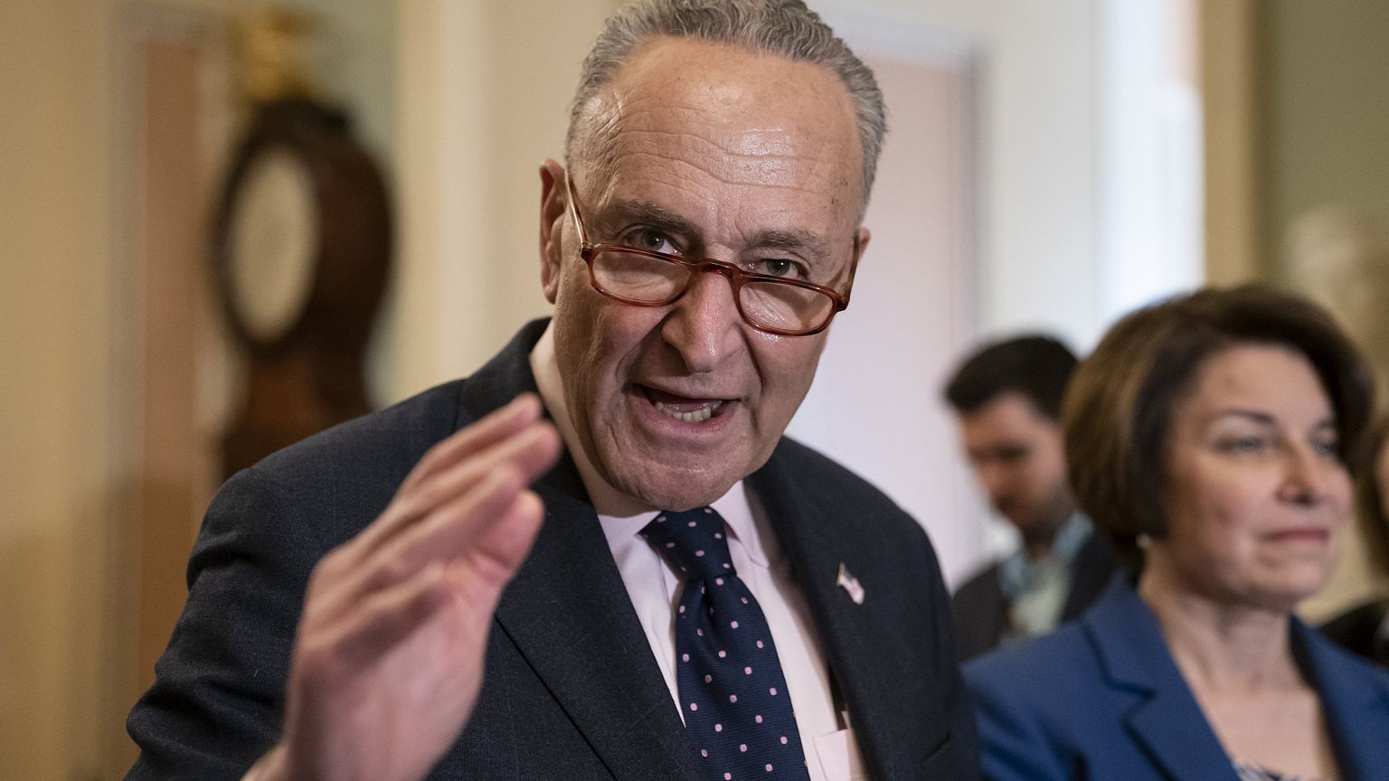 Image: Chuck Schumer, Amy Klobuchar