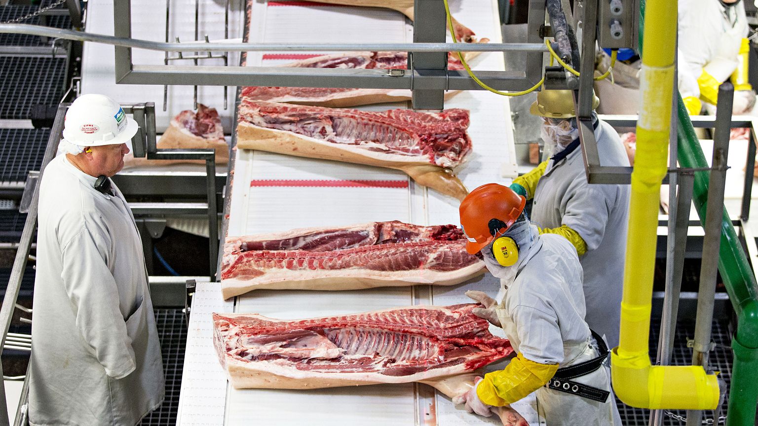 Pork Processing At A Smithfield Foods Plant